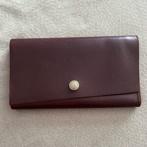 NWOT Portland Leather Goods Rancher Wallet Clutch in Cognac, Retail 84